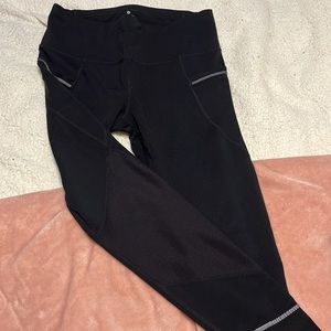 Athleta Black Mesh Leggings